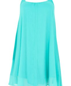 Yoek Jurk spaghetti | Turquoise | Maat 42/44
