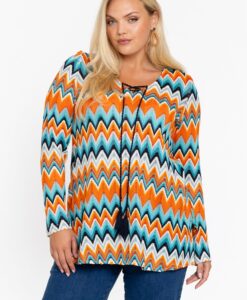 Yoek Flared tuniek SUNSET | Oranje | Maat 42/44