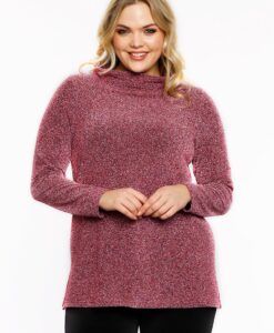 Yoek Shirt A-lijn turtle neck | Roze | Maat 42/44