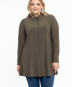 Yoek Blouse A-lijn | Licht Groen | Maat 42/44