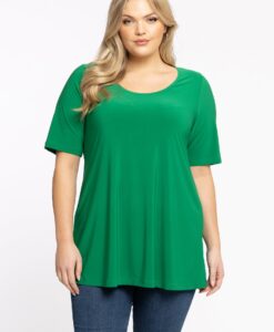 Yoek Tuniek flare | Groen | Maat 38/40