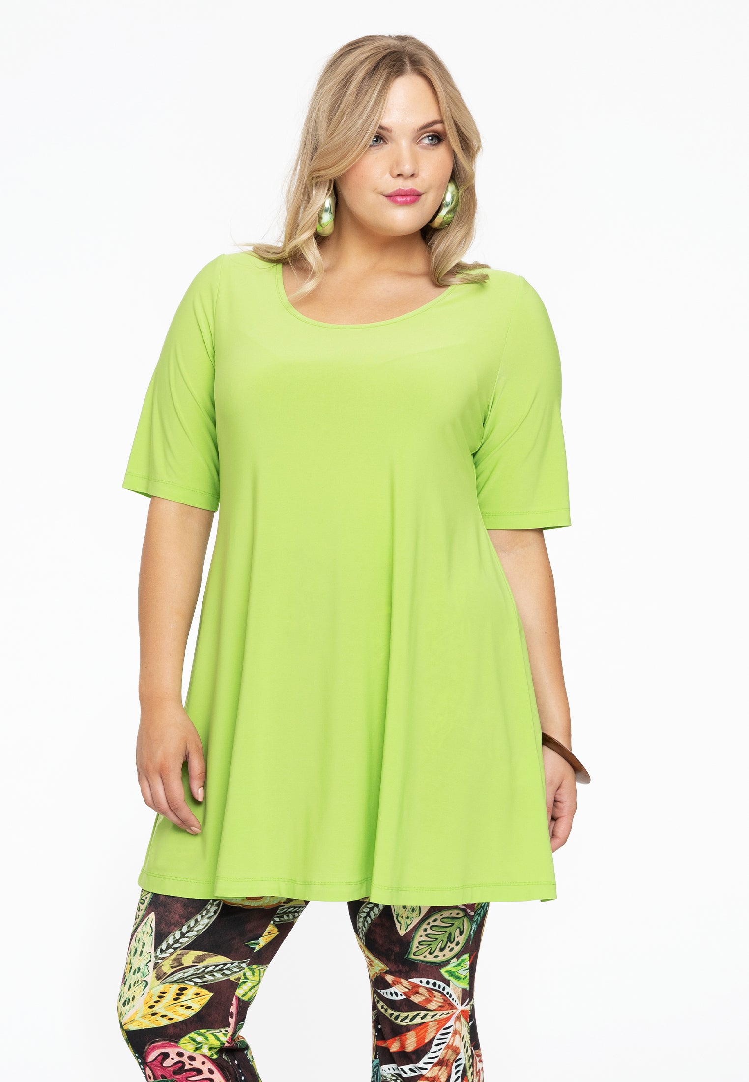 Yoek Tuniek wide bottom | Groen | Maat 38/40