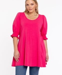 Yoek Tuniek wide bottom | Roze | Maat 46/48