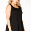 Yoek Top flare | Zwart | Maat 42/44