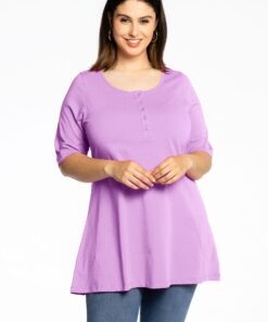 Yoek Tuniek flare fit | Licht Paars | Maat 46/48