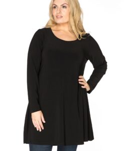 Yoek Tuniek wide bottom | Zwart | Maat 50/52