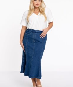 Yoek Rok slim flared Denim | Indigo | Maat 38/40