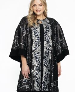 Yoek Kimono SEQUINS | Zwart | Maat 50/52