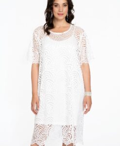 Yoek Jurk Tee | Beige | Maat 46/48