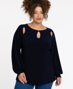 Yoek Top cut-out | Blauw | Maat 42/44