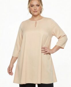Yoek Tuniek wide bottom SATIN | Roze | Maat 42/44