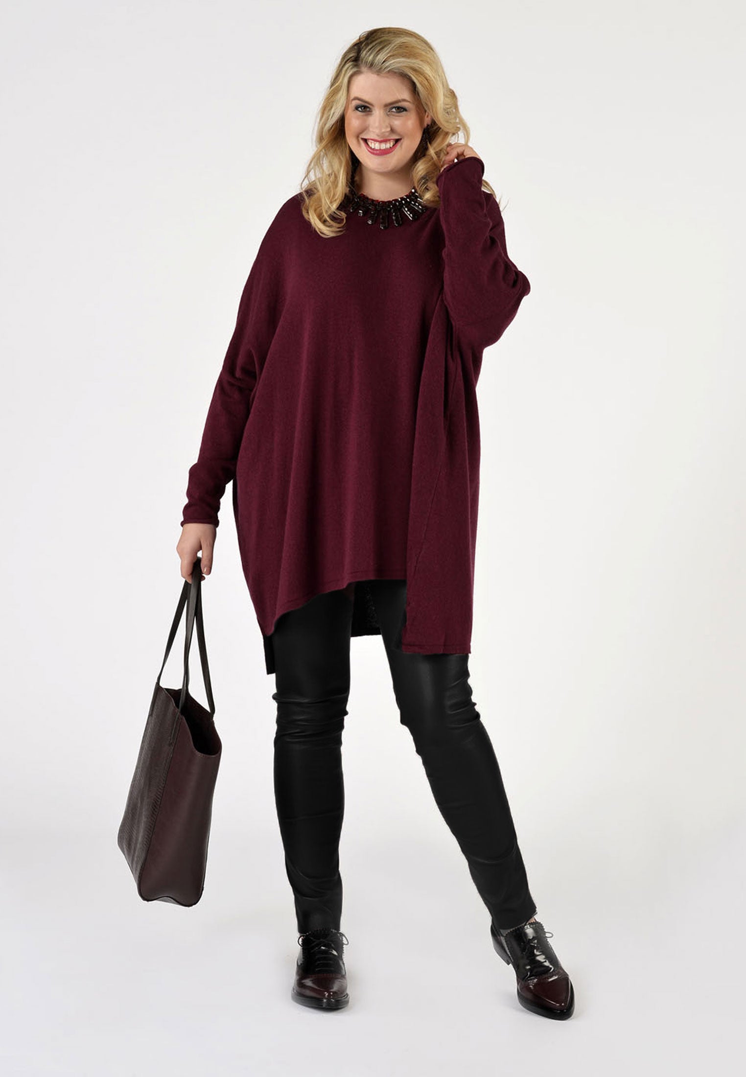 Yoek Leren legging full stretch | Rood | Maat 42
