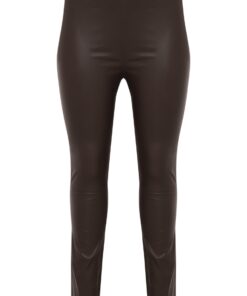 Yoek Leren legging full stretch | Bruin | Maat 52