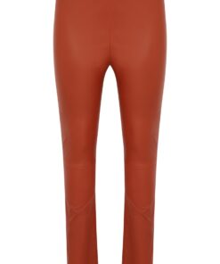 Yoek Leren legging full stretch | Bruin | Maat 46