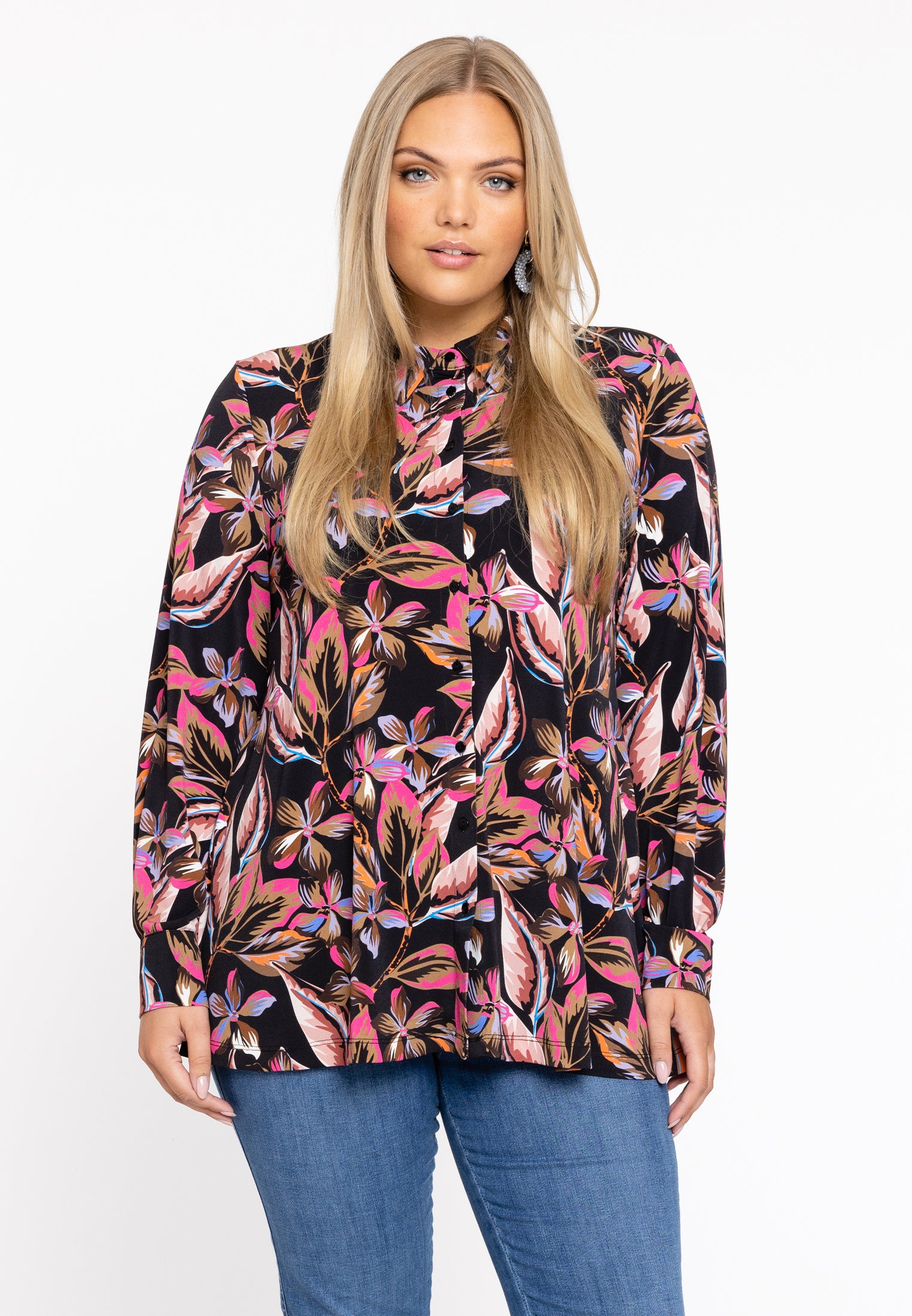 Yoek Blouse kort | Zwart | Maat 38/40