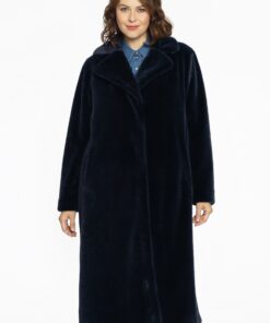 YOEK Jas fur | Blauw | Maat 46