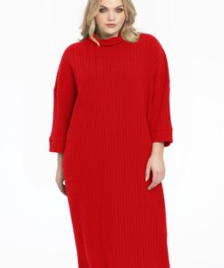 YOEK Trui-jurk | Rood | Maat 58/60