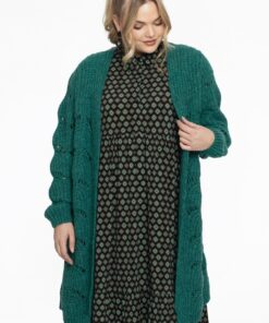 YOEK Vest AJOUR | Groen | Maat 42/44
