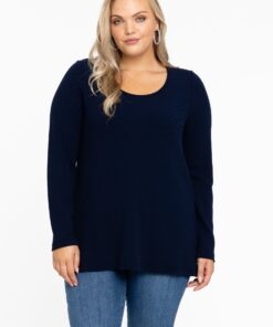 YOEK Shirt A-lijn | Blauw | Maat 38/40