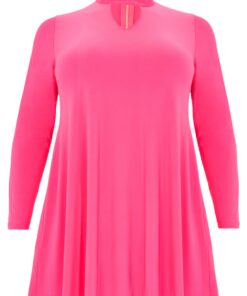 YOEK Tuniek wide bottom | Grote maten tuniek | Roze | Maat 54/56