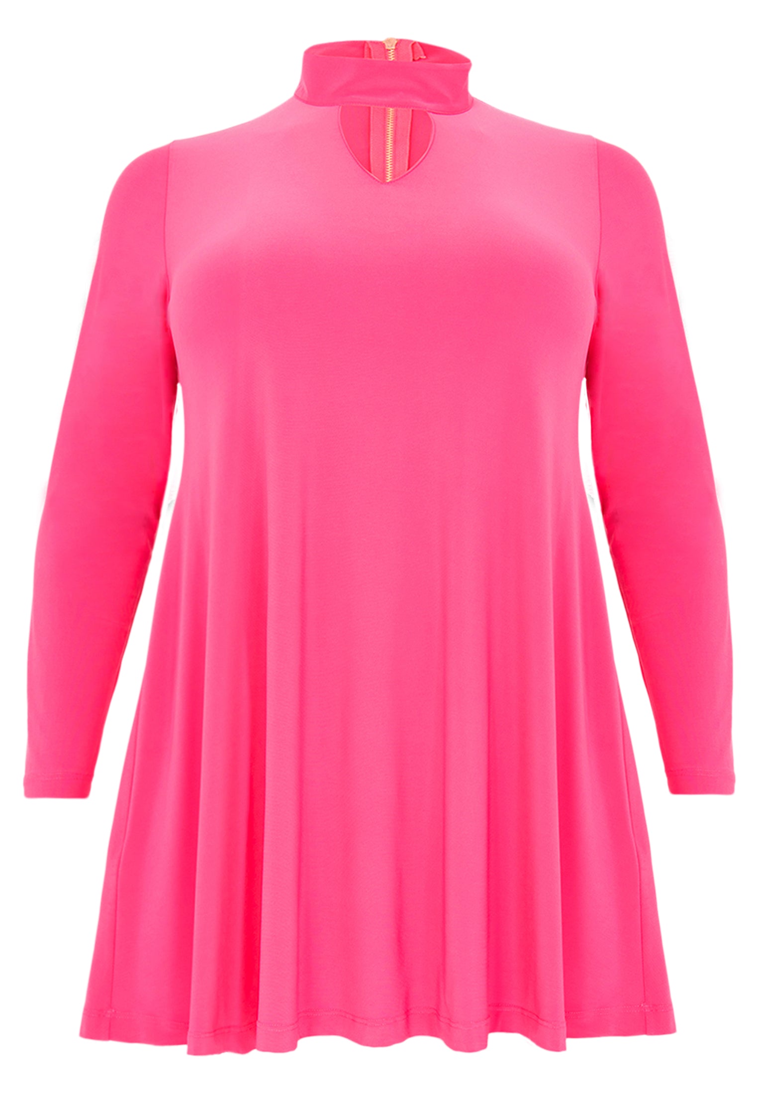 YOEK Tuniek wide bottom | Grote maten tuniek | Roze | Maat 54/56