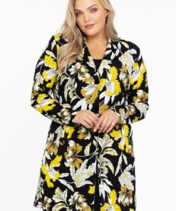 YOEK Blazer lang | Zwart | Maat 42/44