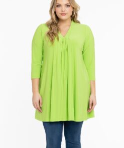 YOEK Tuniek wide bottom | Grote maten tuniek | Groen | Maat 42/44