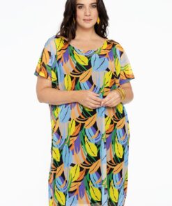 YOEK Wijde jurk | Zwart | Maat 50/52
