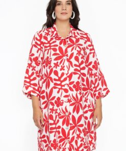YOEK Jasje met knopen ANNA | Rood | Maat 50/52
