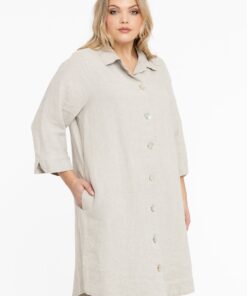 YOEK Blouse met kraag | Lichtbruin | Maat 38/40