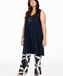 YOEK Jurk A-lijn | Blauw | Maat 42/44