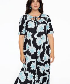 YOEK Jurk met cut-out CALYPSO | Zwart | Maat 42/44