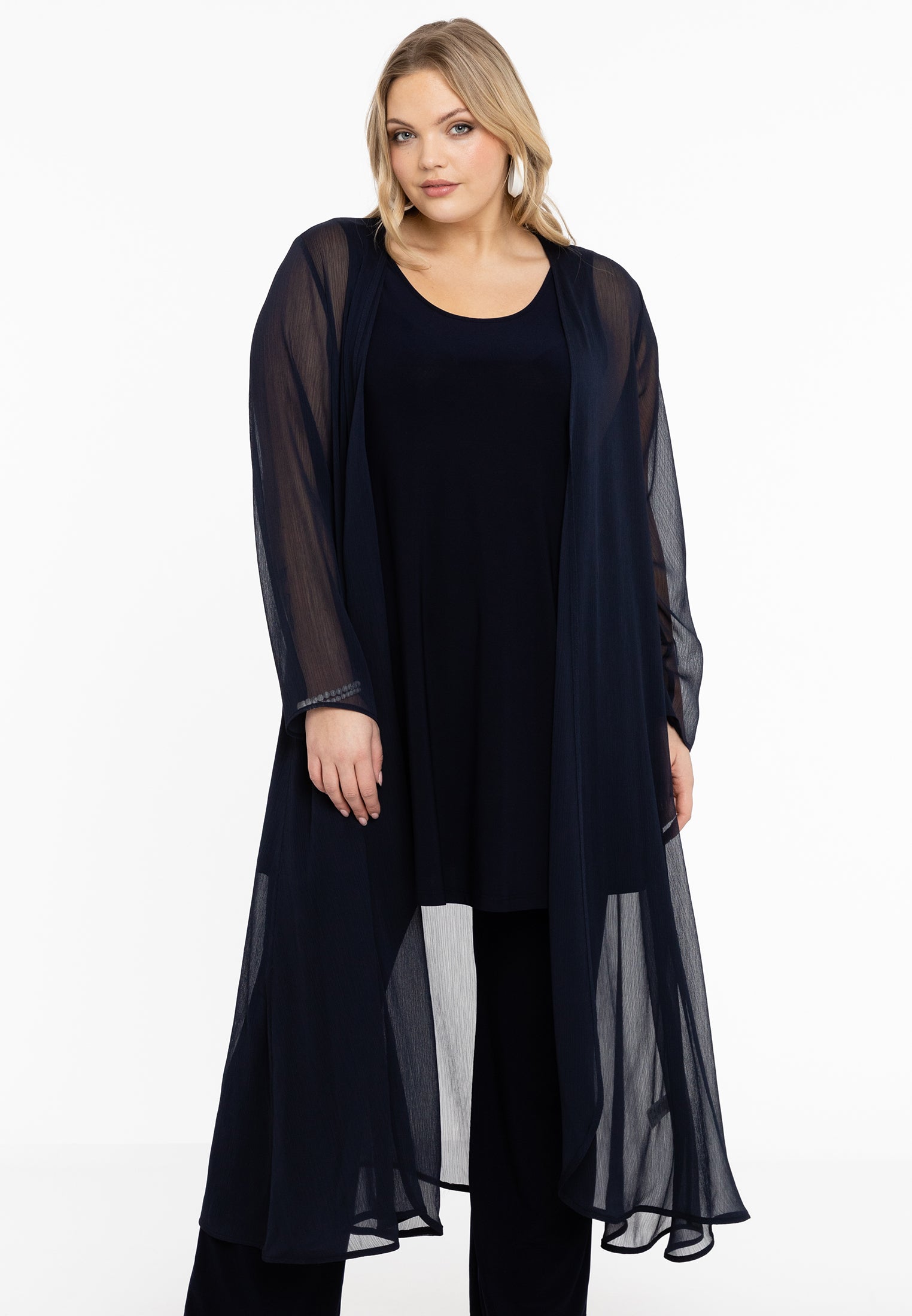 YOEK Vest lang | Blauw | Maat 54/56