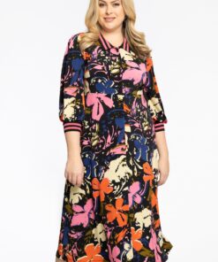 YOEK Jurk met FIORE | Zwart | Maat 38/40