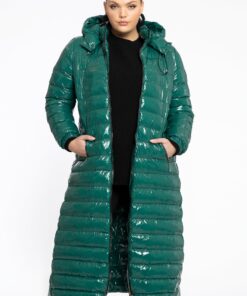 YOEK Puff jas met capuchon | Groen | Maat 46/48
