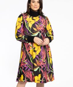 YOEK Jurk AURA | Zwart | Maat 38/40