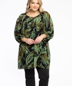 YOEK Tuniek AMAZONE | Grote maten tuniek | Groen | Maat 42/44