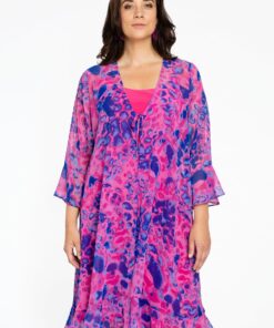 YOEK Cardigan met ruches FIERCE | Roze | Maat 42/44