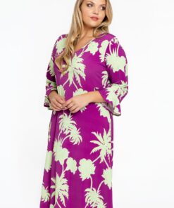 YOEK Jurk a-lijn ARTICHOKE | Roze | Maat 42/44