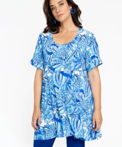 YOEK Tuniek | Grote maten tuniek | Blauw | Maat 42/44