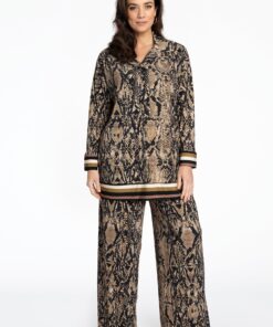 YOEK Wijde broek | Bruin | Maat 50/52