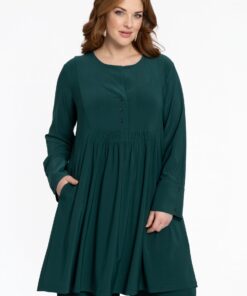 YOEK Jurk yoke | Dark Green | Maat 42/44