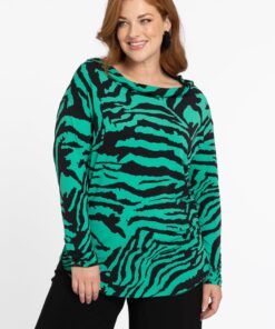 YOEK Wijde tuniek VERDI | Grote maten tuniek | Groen | Maat 54/56