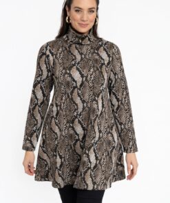 YOEK Tunic wide bottom SERA | Zwart | Maat 42/44
