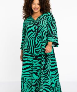 YOEK Dress strass VERDI | Groen | Maat 50/52