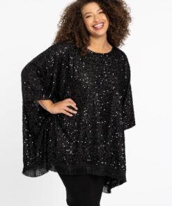 YOEK Poncho PAILLET | Zwart | Maat 42/44