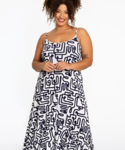 YOEK Jurk spaghetti MAZE | Wit | Maat 38/40