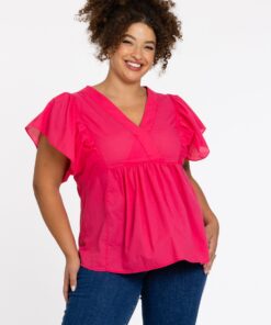 YOEK Tuniek SOFT | Grote maten tuniek | Roze | Maat 54/56