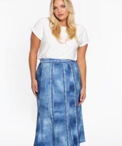 YOEK Mermaid rok FRAYED | Blauw | Maat 38/40