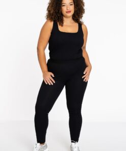 YOEK Tanktop LOUNGE | Zwart | Maat 42/44